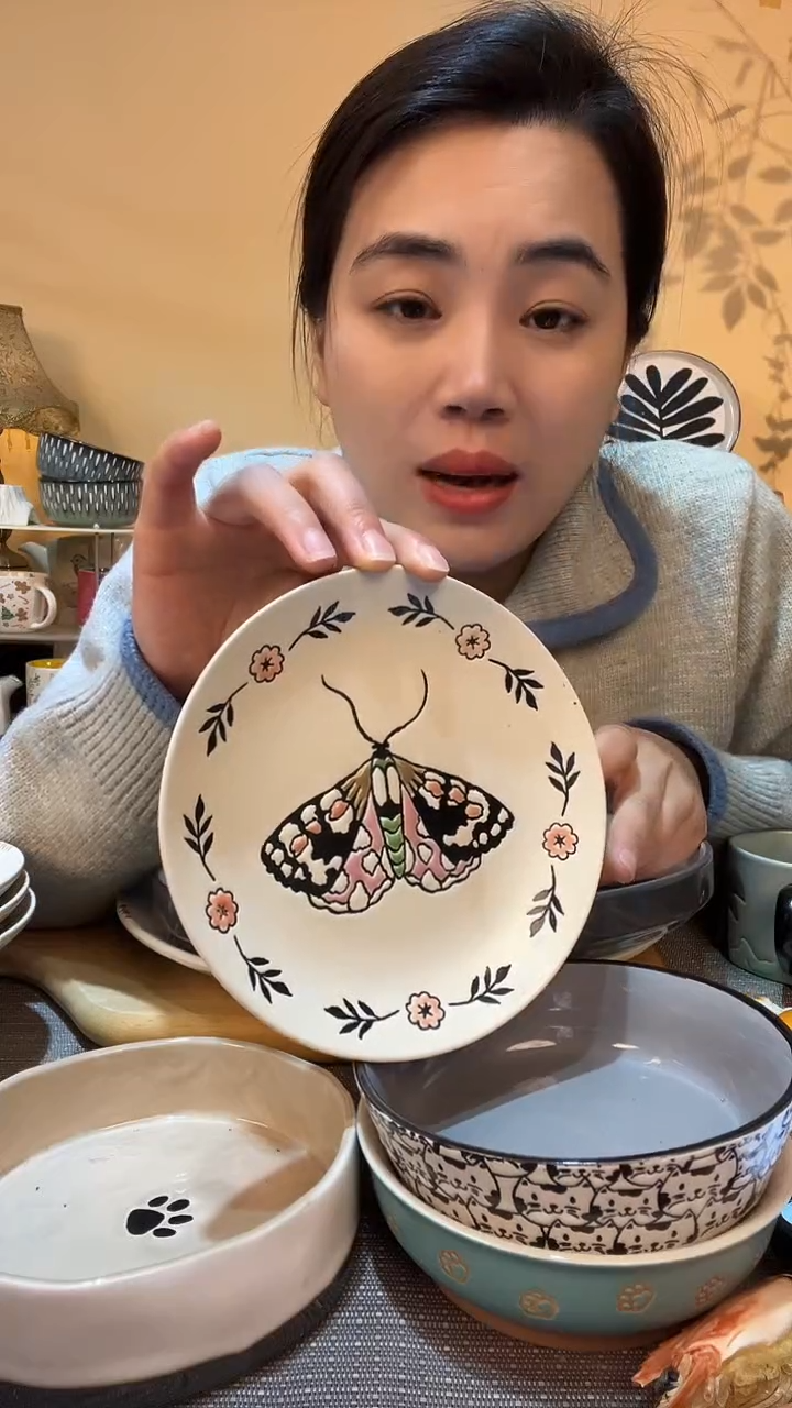 【闪购商品】瓷片2个6英寸碟子 微瑕染色 介意勿拍