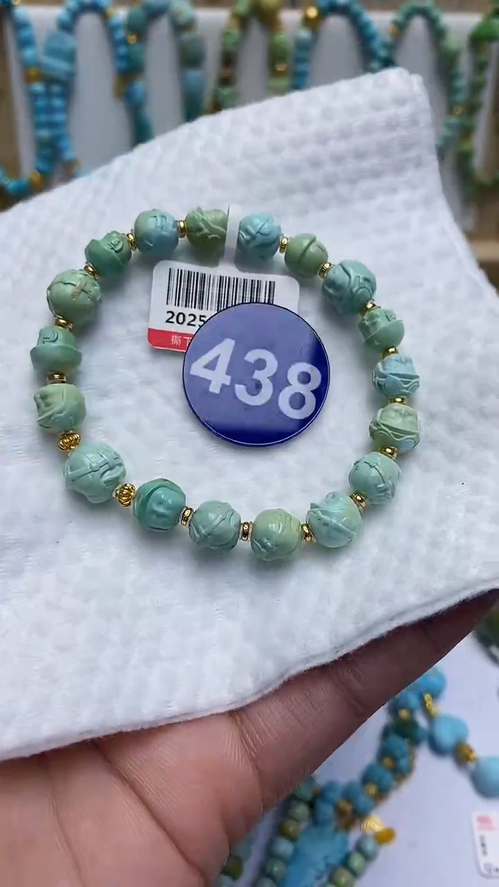 【闪购商品】绿松石手链银S925镶嵌438