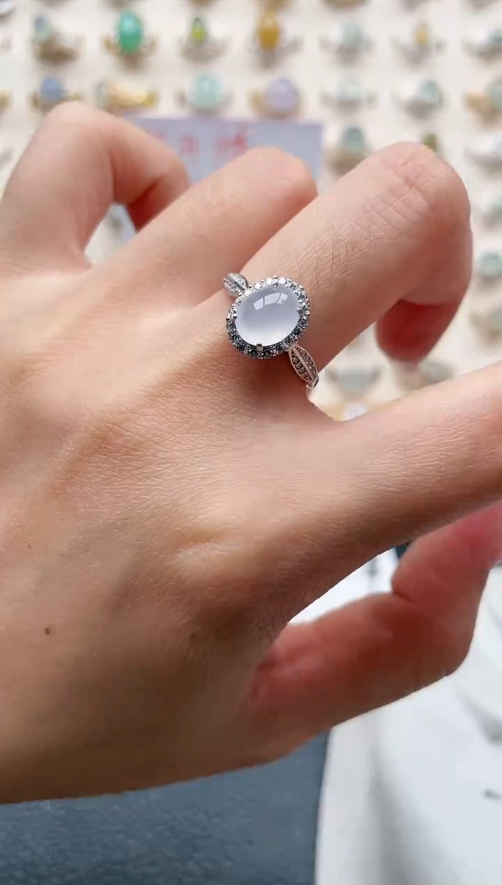 【闪购商品】翡翠戒指银S925镶嵌1111