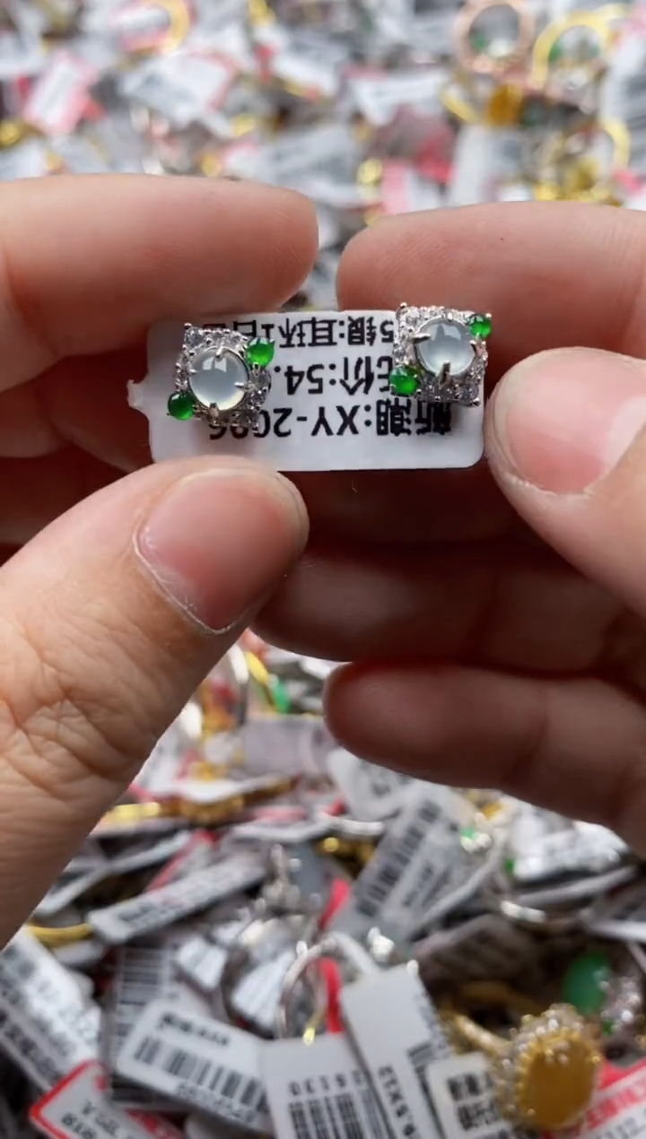【闪购商品】翡翠戒指银S925镶嵌9999---1