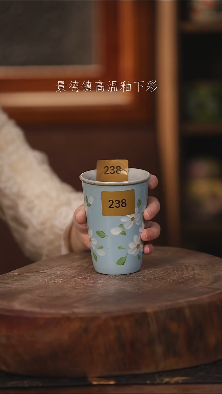 陶瓷景德镇高温釉下手绘陶瓷@L238@