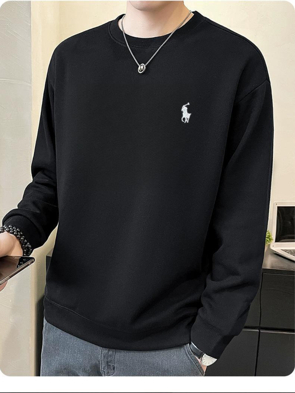 圆领长袖秋季男士纯色卫衣春秋韩版潮流男装秋季休闲百搭卫衣8001
