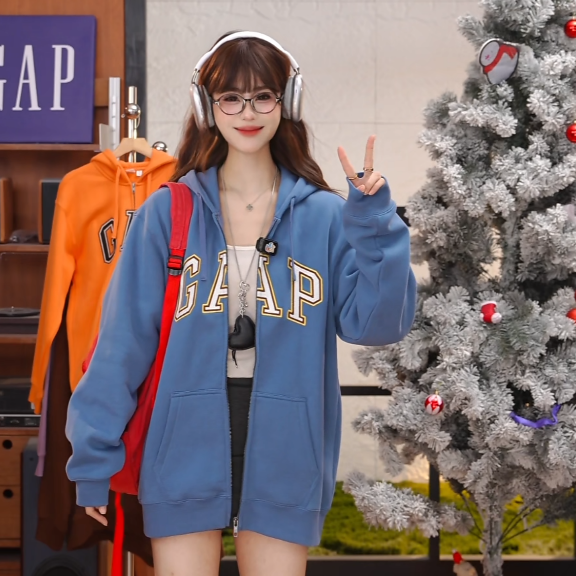 【成毅代言】Gap 常青卫衣系列休闲连帽卫衣外套788182