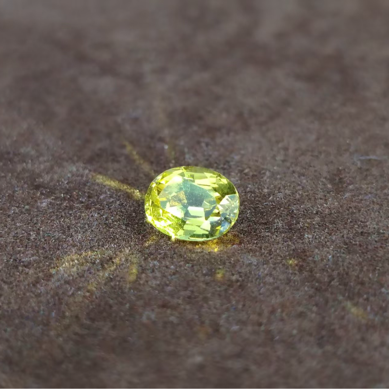 培育蓝宝石#2.17ct黄蓝宝椭圆形8.0*6.1高精切裸石支持双检