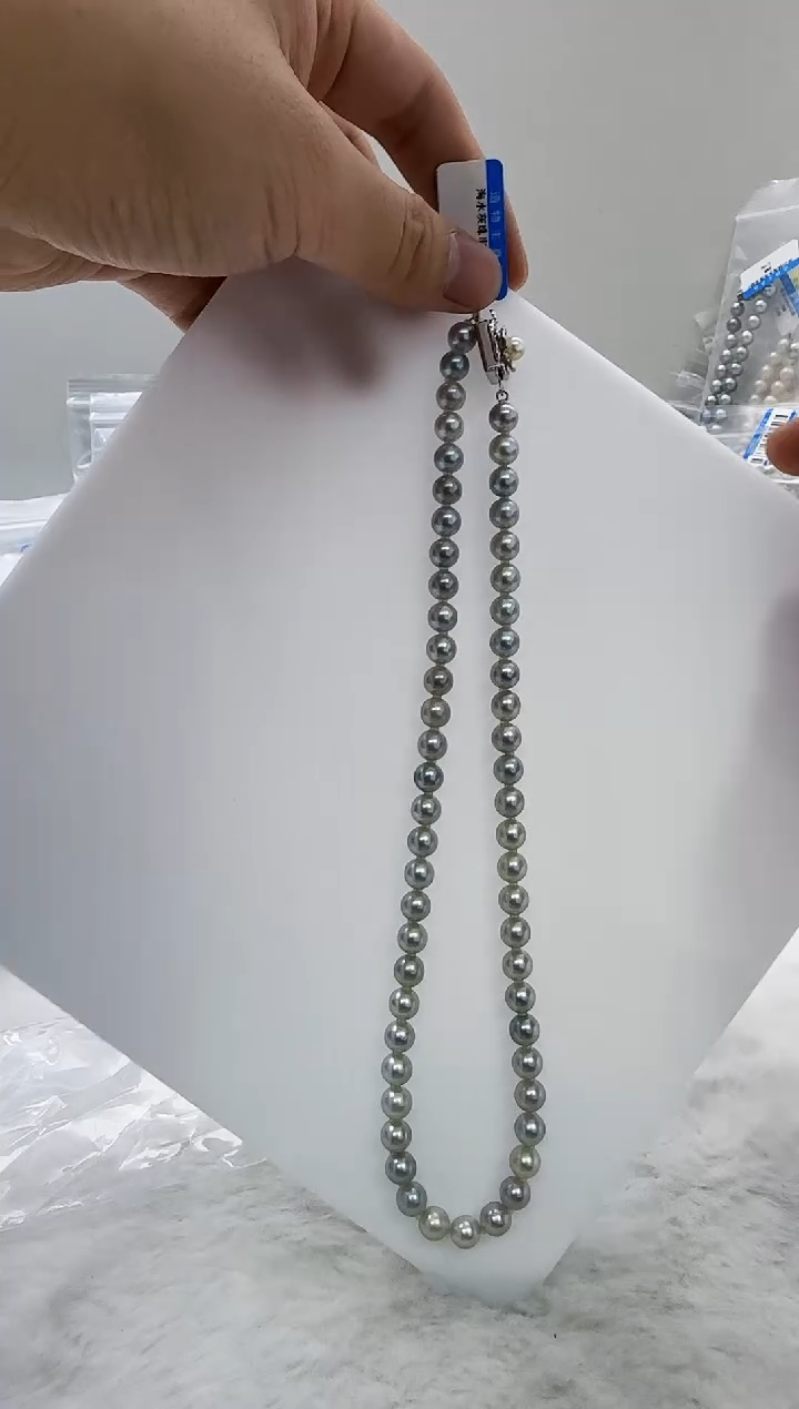 【闪购商品】海水珍珠DA未镶嵌t767 灰珠串7