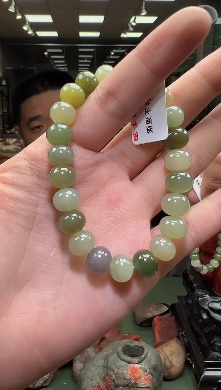 【闪购商品】和田玉手串未镶嵌单圈手串一条约9mm+ 多样性发货