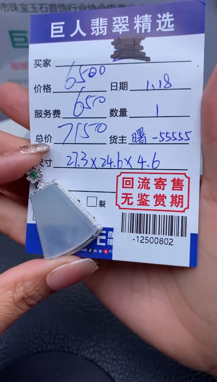 【闪购商品】翡翠颈饰18K金镶嵌多人-12500802