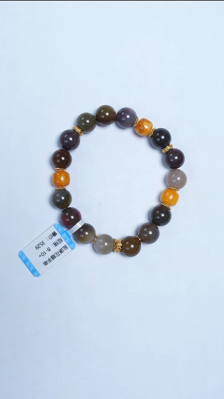 未镶嵌手链玛瑙/玉髓盐源玛瑙花蜡手串8-10mm