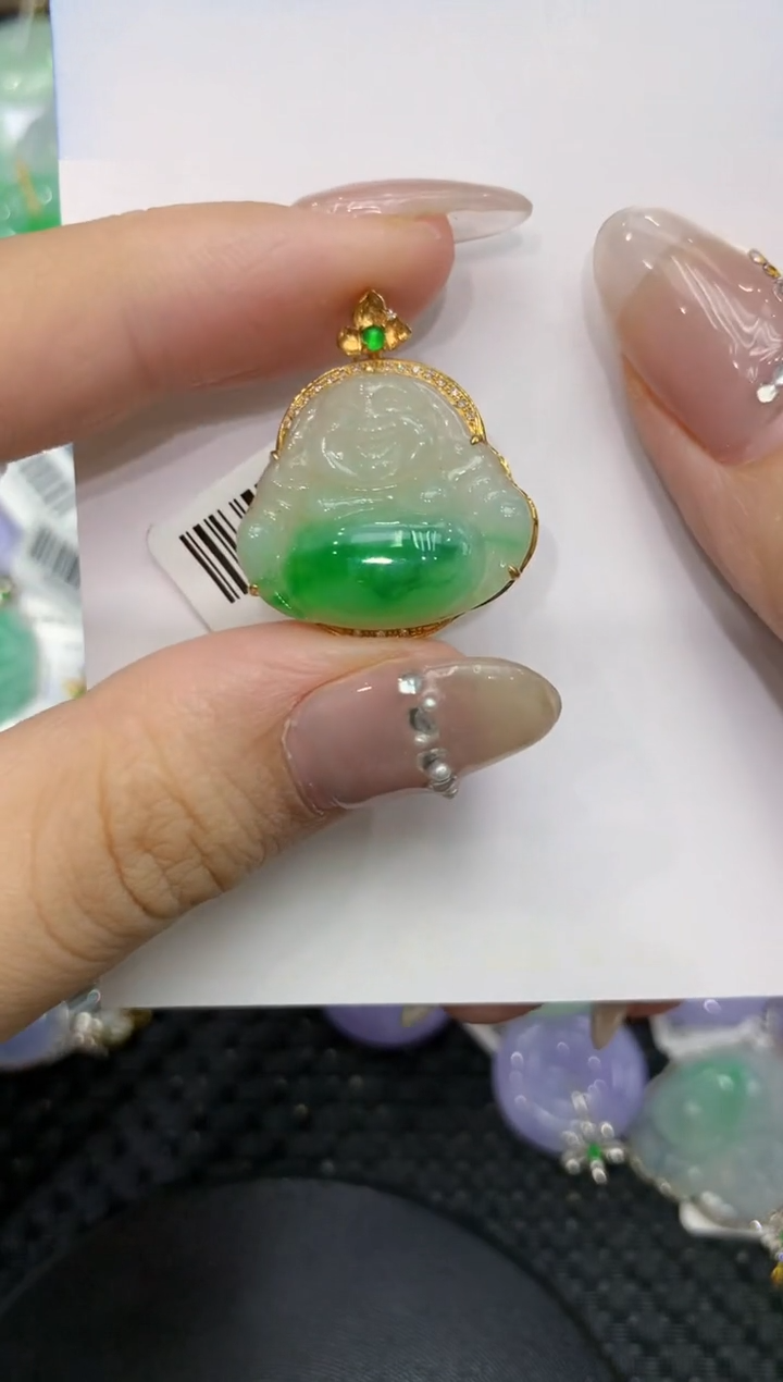 【闪购商品】翡翠颈饰18K金镶嵌222222222
