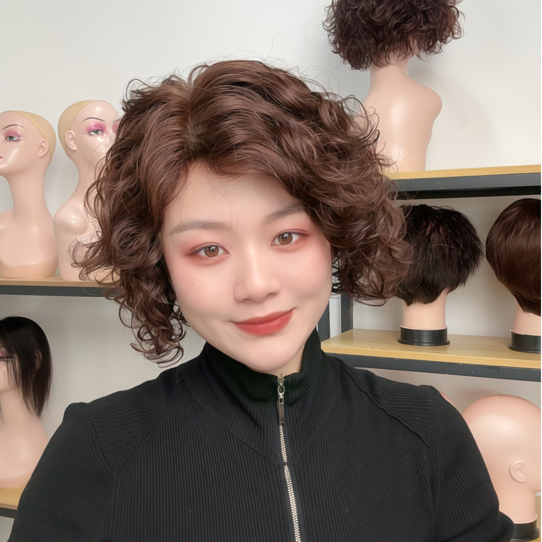 WRM唯瑞美全真发纯手工钩织全头套卷发气质优雅造型