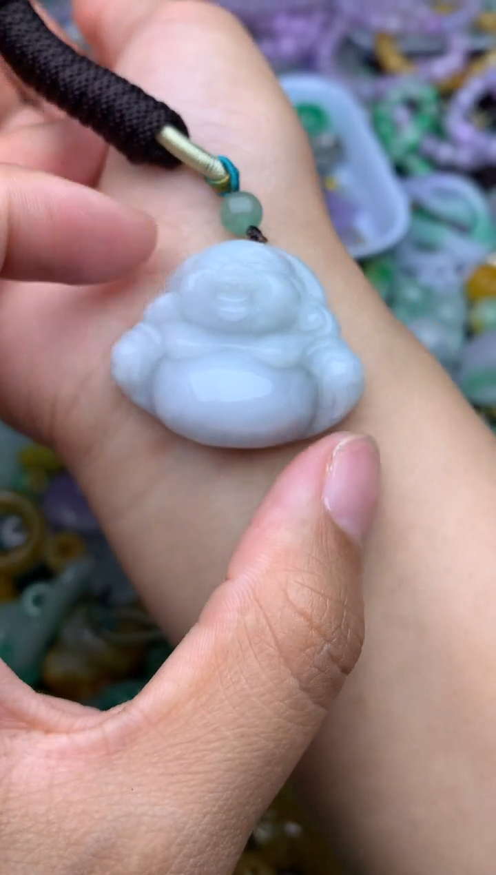 颈饰未镶嵌翡翠天然缅甸翡翠吊坠