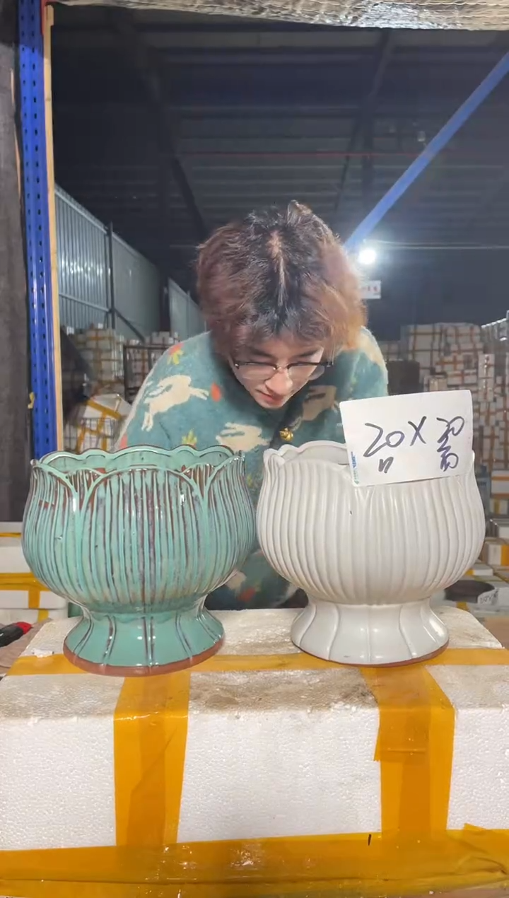 紫砂花盆宜兴紫砂粗陶花盆20-20