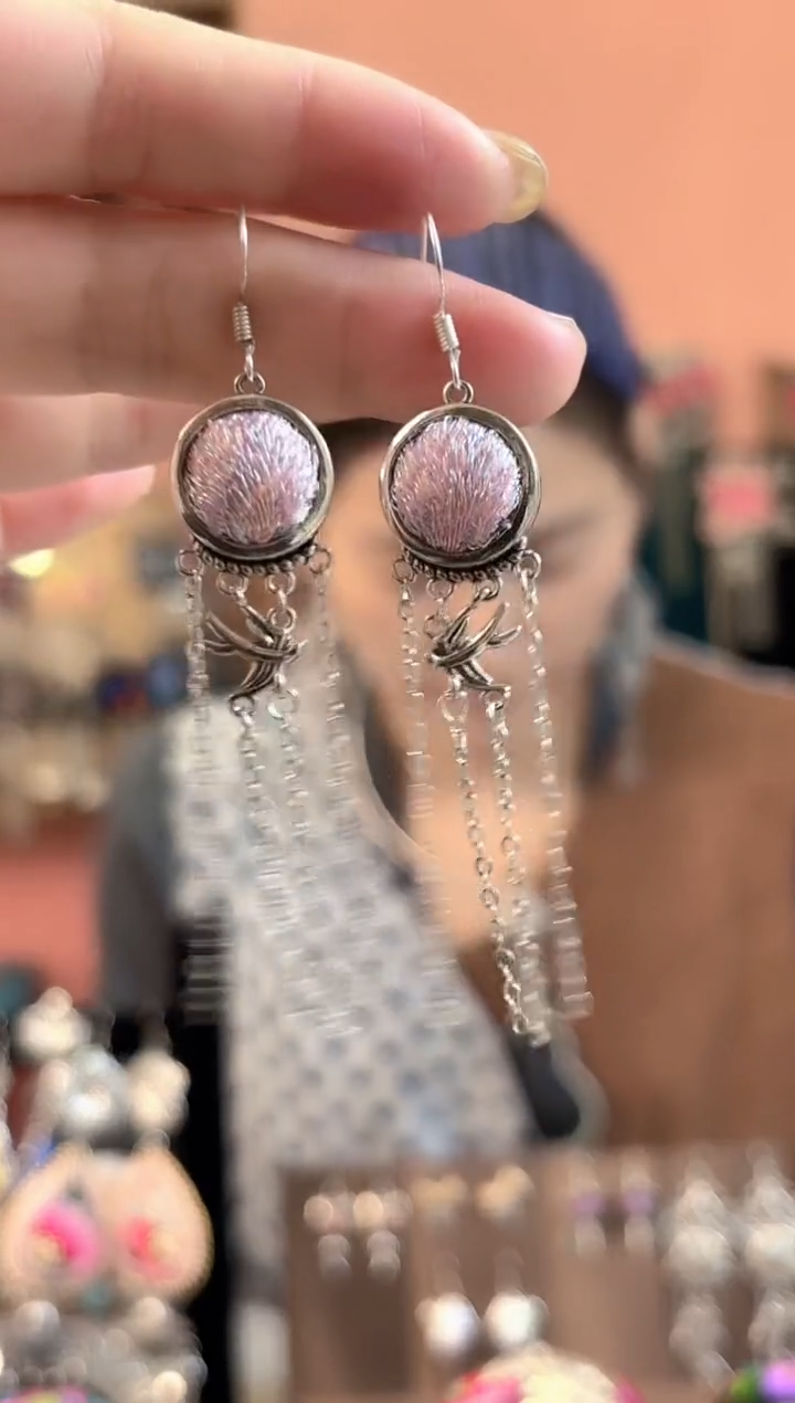 织绣艺枝独绣手工饰品44***