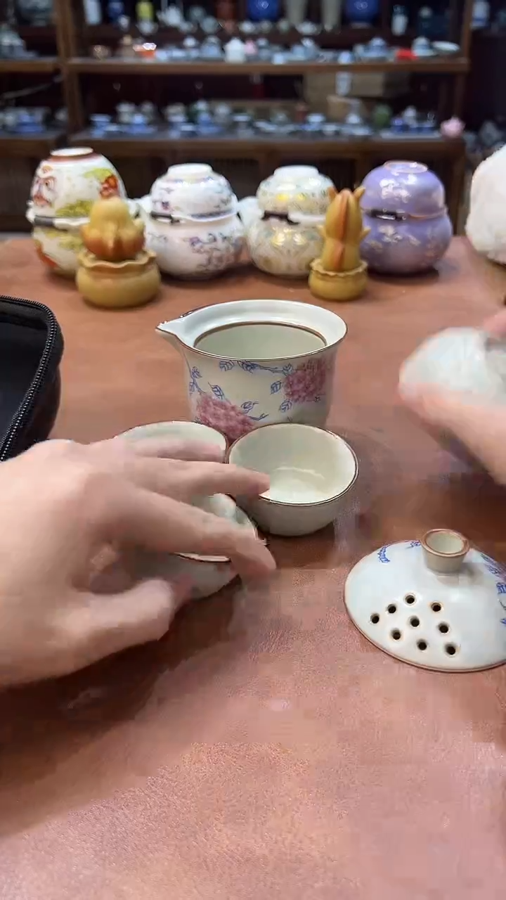 真的很便宜会开片的旅行茶具