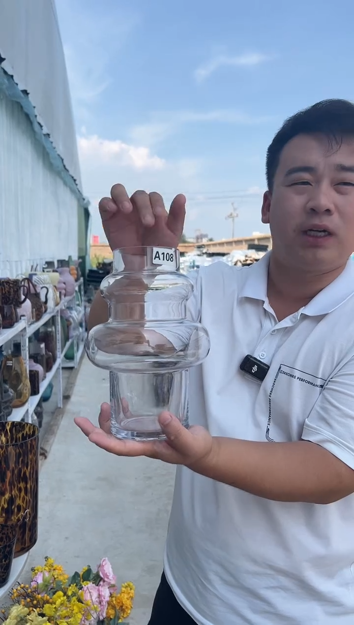  玻璃花瓶用于客厅桌面插花装饰