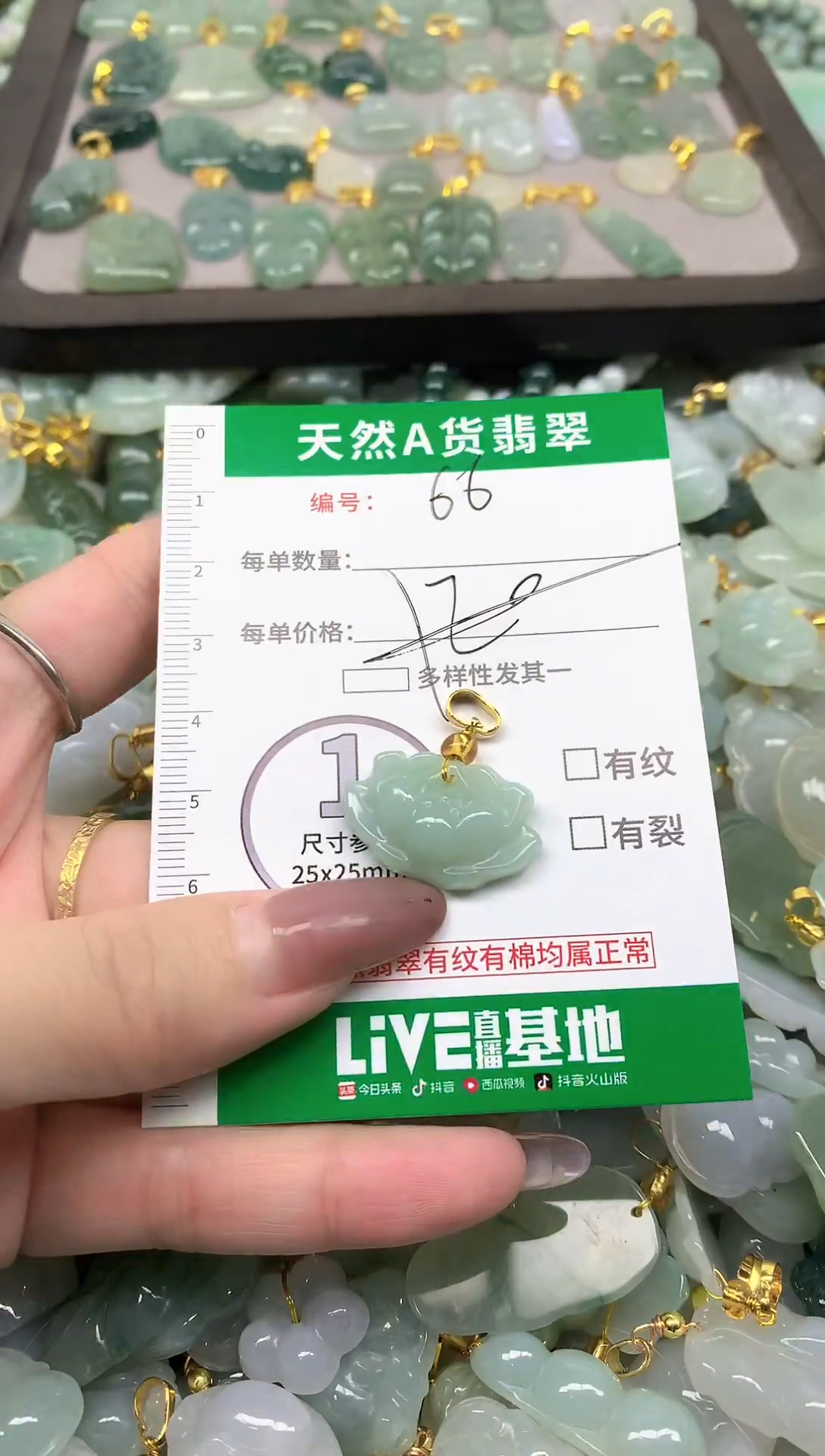 颈饰未镶嵌翡翠纯天然缅甸A货翡翠-66