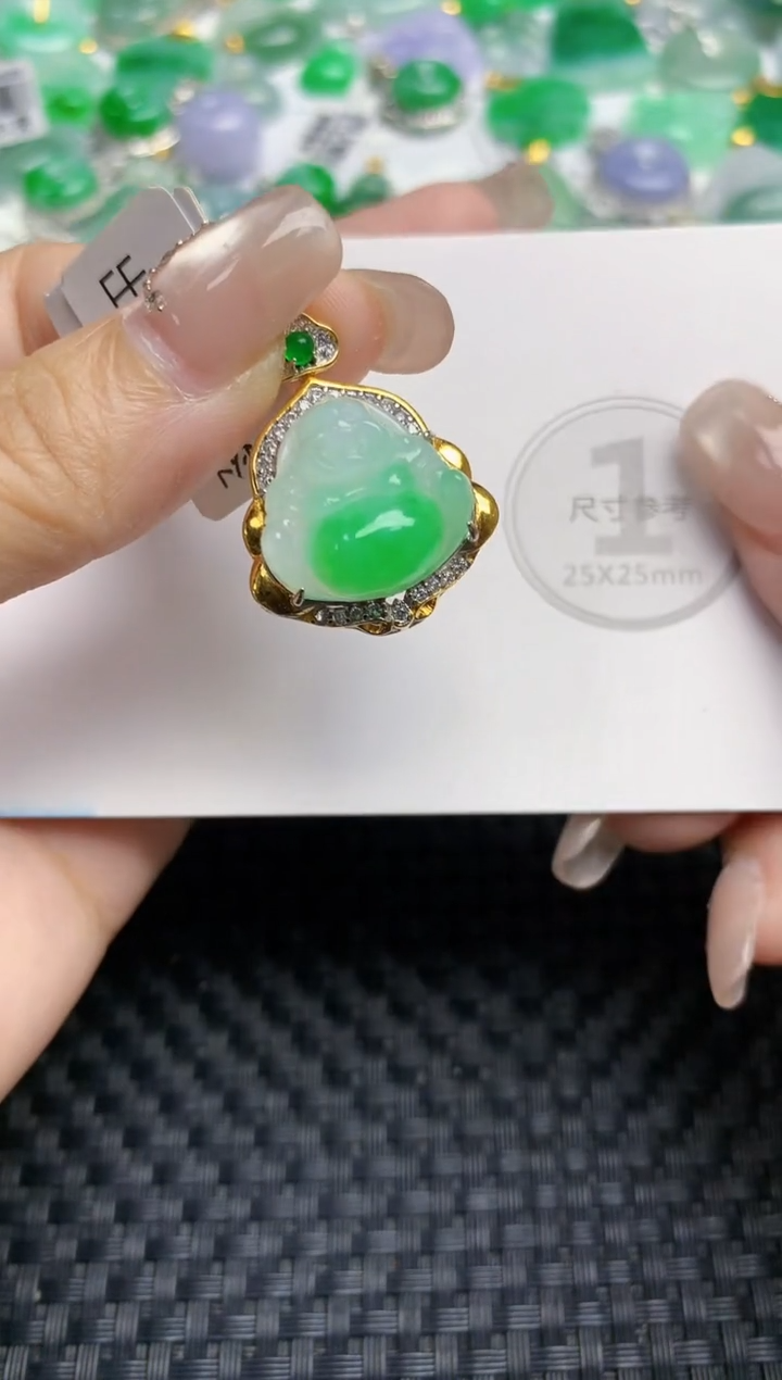 颈饰未镶嵌翡翠天然缅甸A货翡翠百元以上9元证书费自理