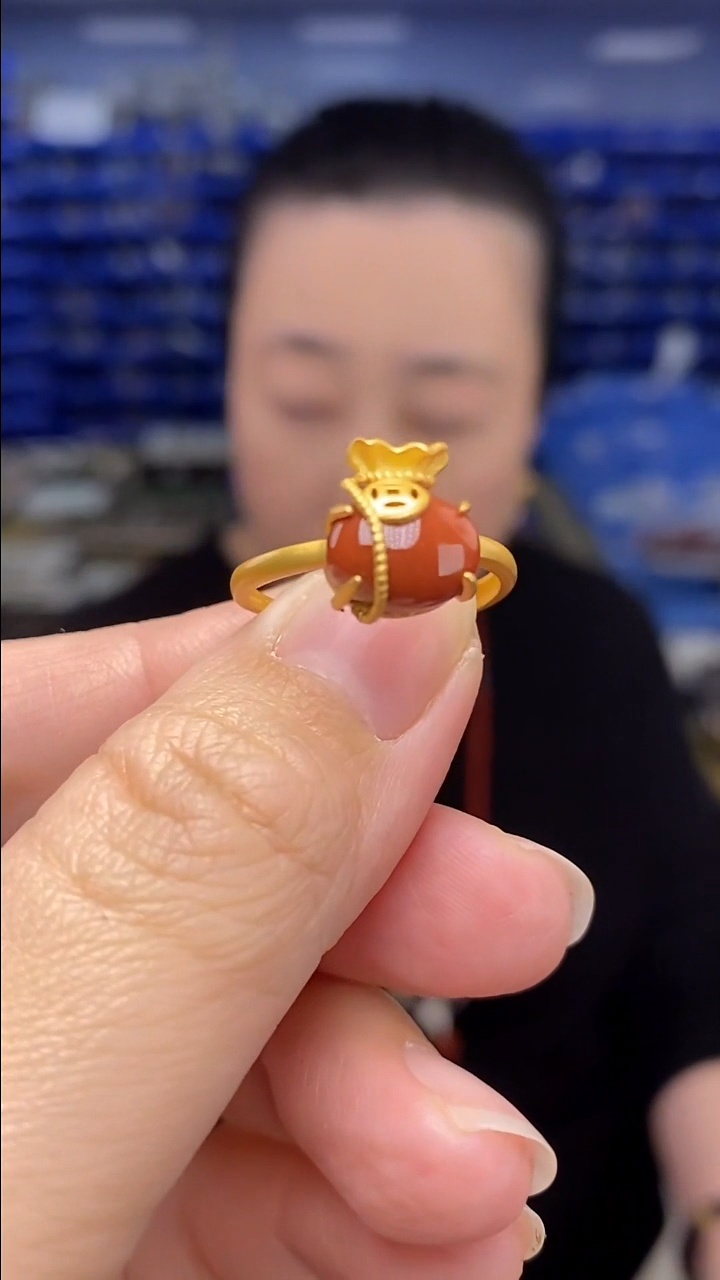 银S925镶嵌戒指玛瑙/玉髓JZ3870