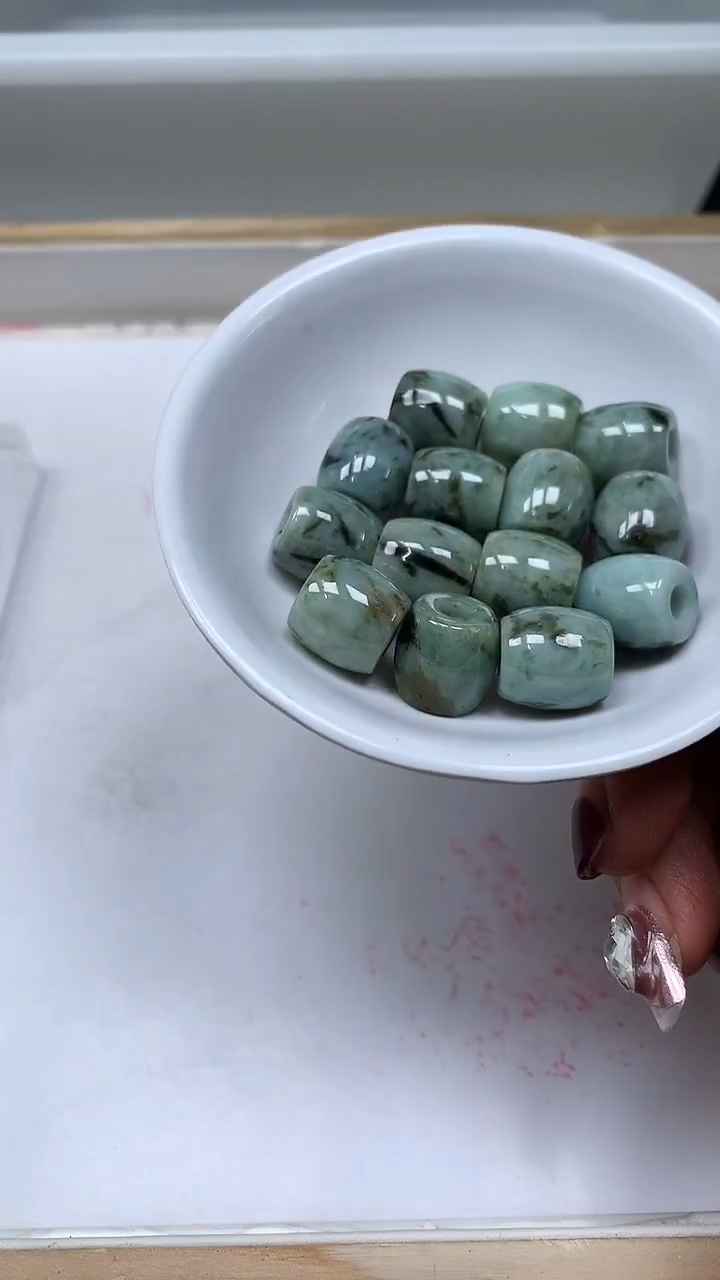 未镶嵌翡翠手饰A2041翡翠 飘花路路通13*13mm5个9.9元