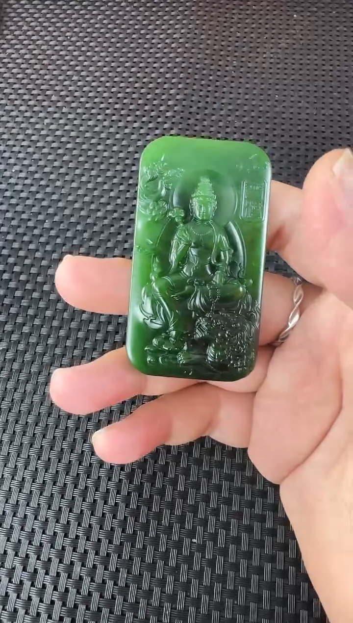 【闪购商品】和田玉（碧玉）吊坠未镶嵌文殊