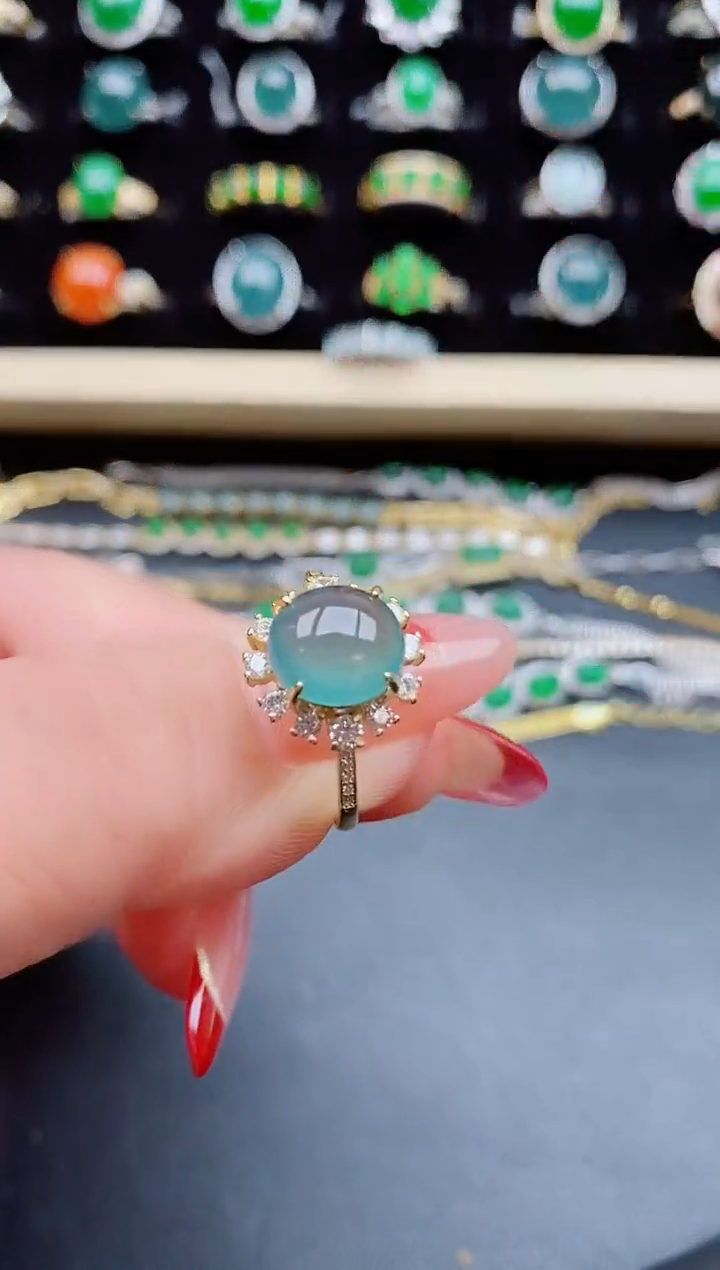 【闪购商品】翡翠戒指银S925镶嵌5080850