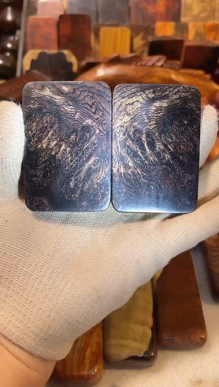 木紫光檀留疤对牌大尺寸