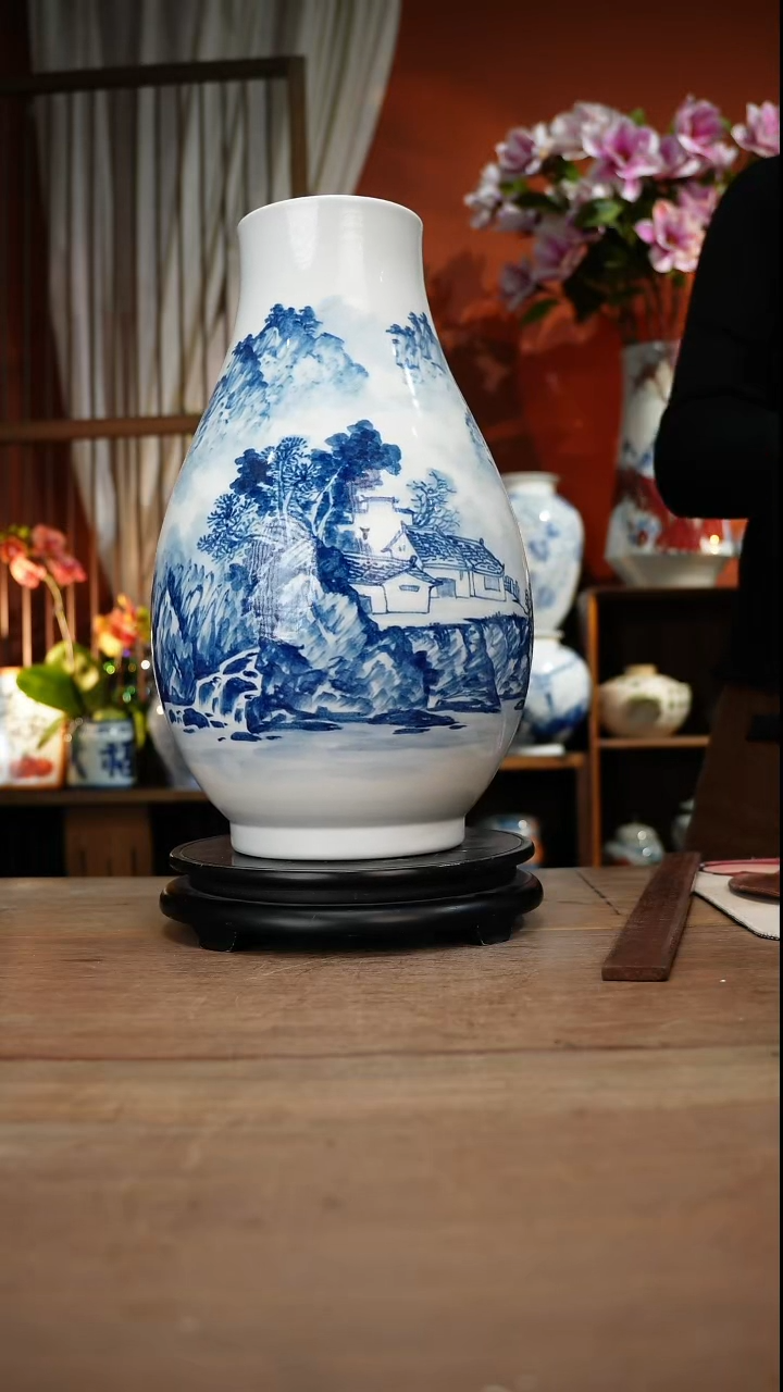 当代高温釉下彩手绘陶瓷餐具