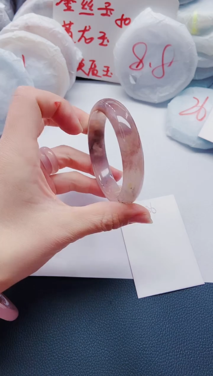 【闪购商品】石英质玉手镯未镶嵌K86-58-59