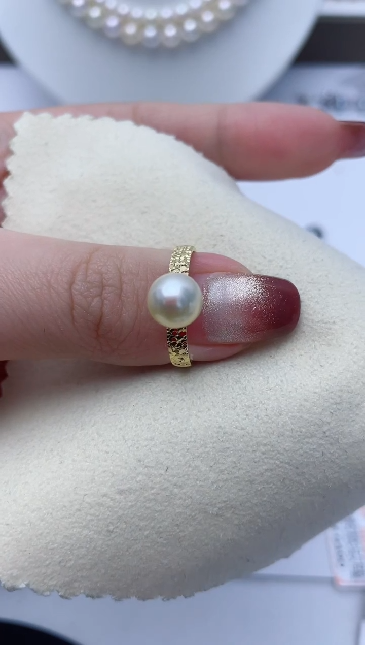 【闪购商品】海水珍珠戒指银S925镶嵌W123
