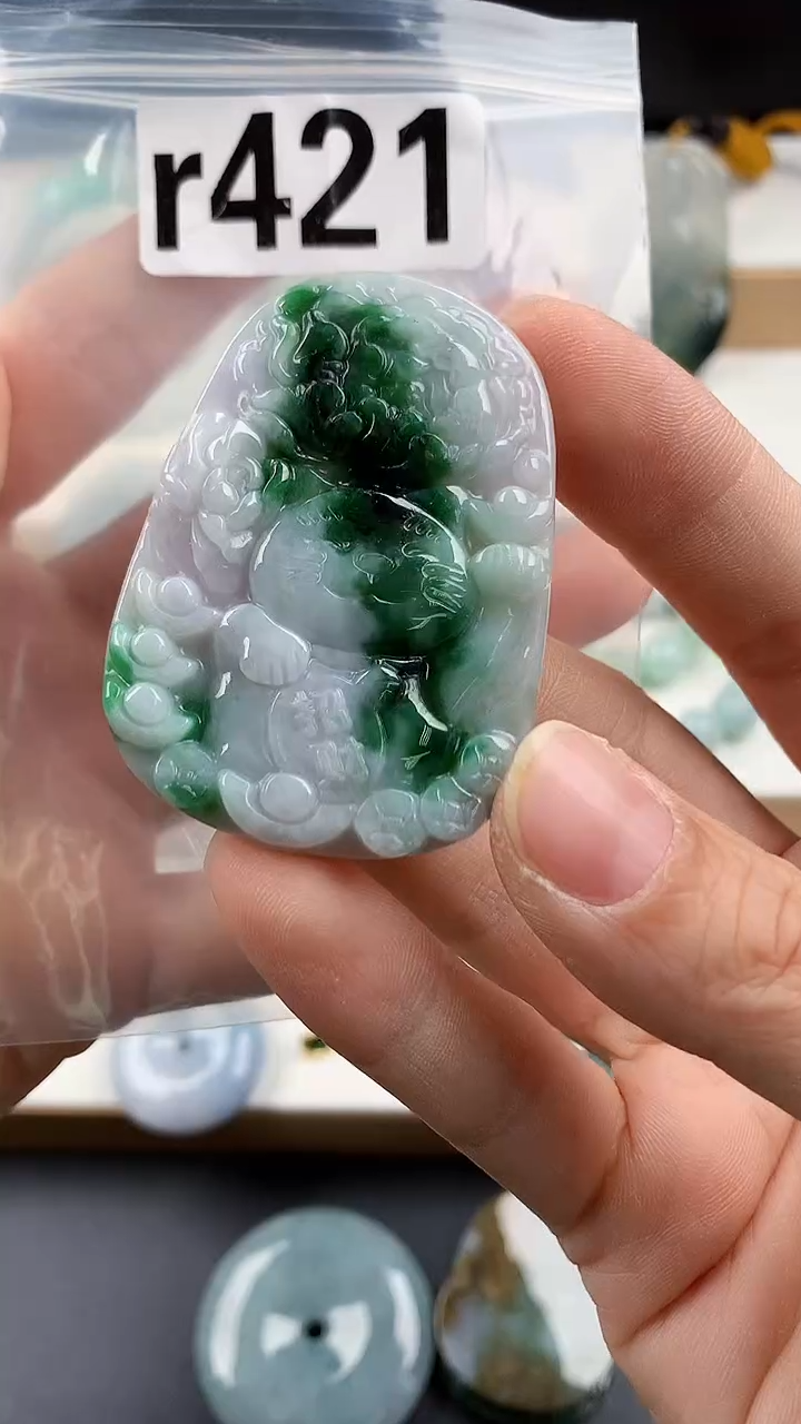 颈饰未镶嵌翡翠天然翡翠吊坠挂件