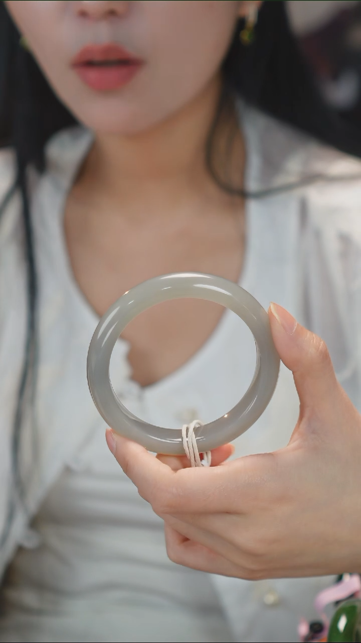 和田玉未镶嵌手镯33【柚子来啦】和田玉拍一发一54