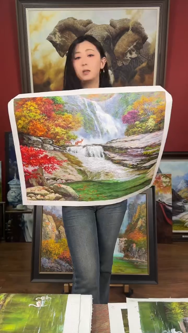 油画【146号】约50*70cm丨朝鲜原创纯手绘孤品油画丨顺丰包邮