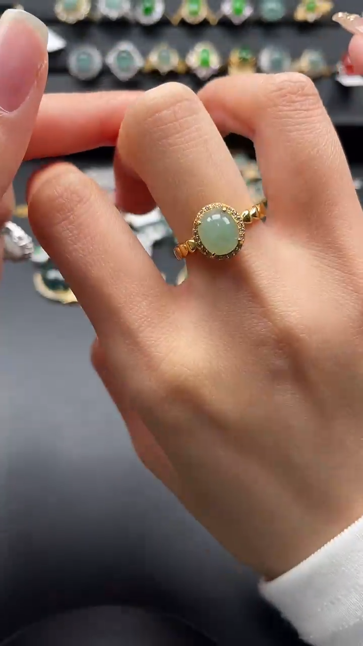 【闪购商品】翡翠戒指银S925镶嵌36753753