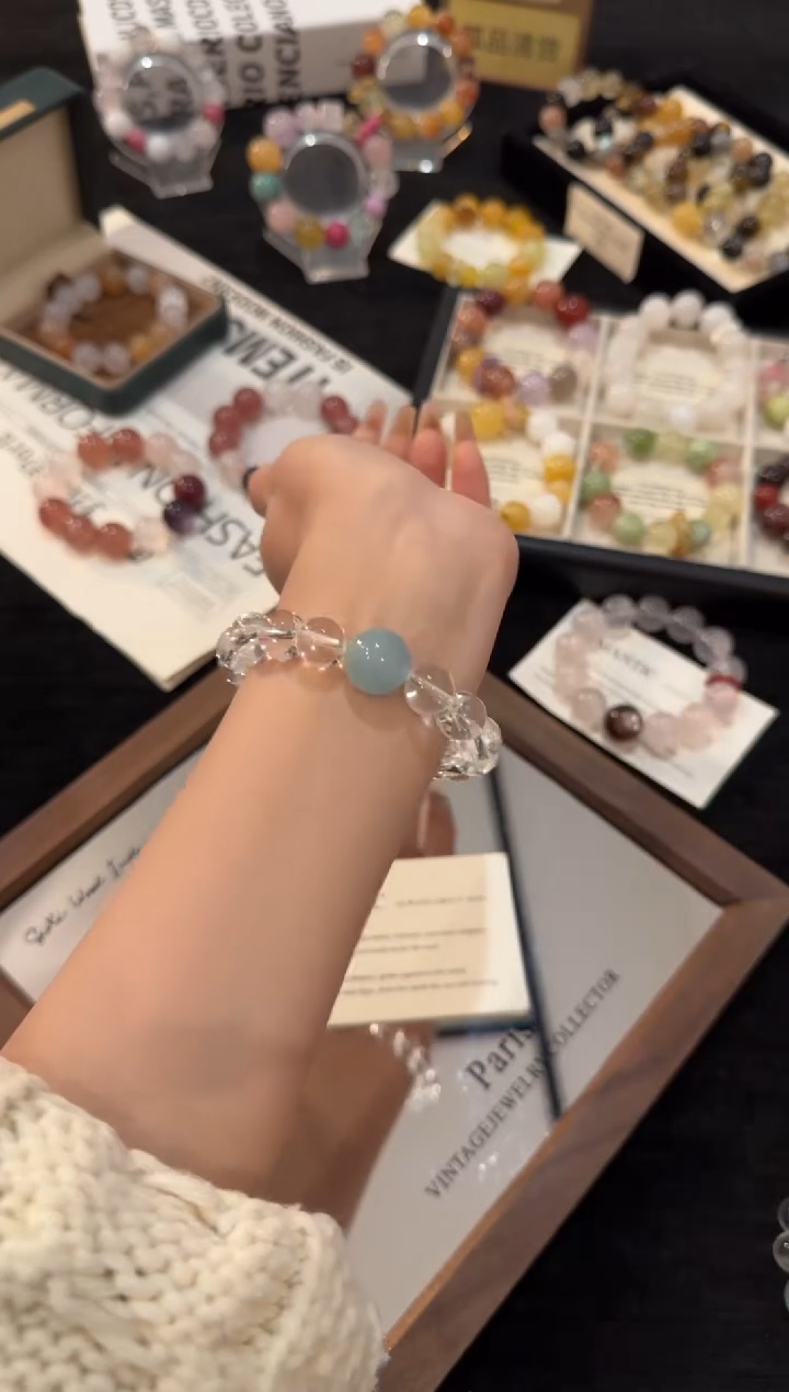 未镶嵌手链水晶白水晶x3296