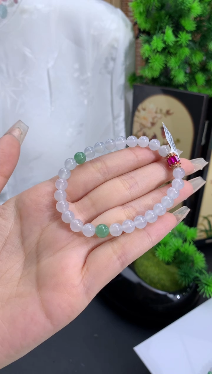 【闪购商品】翡翠手链未镶嵌卡6.3mm