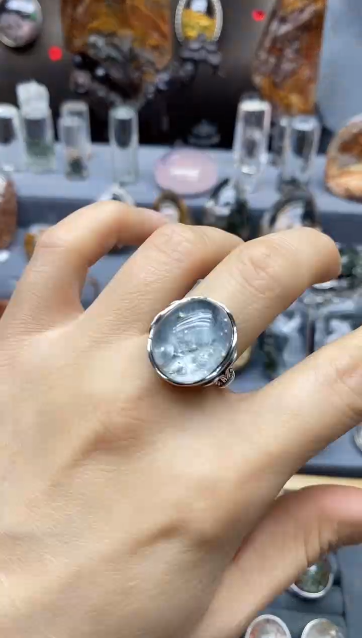 【闪购商品】水晶戒指银S925镶嵌水晶水晶