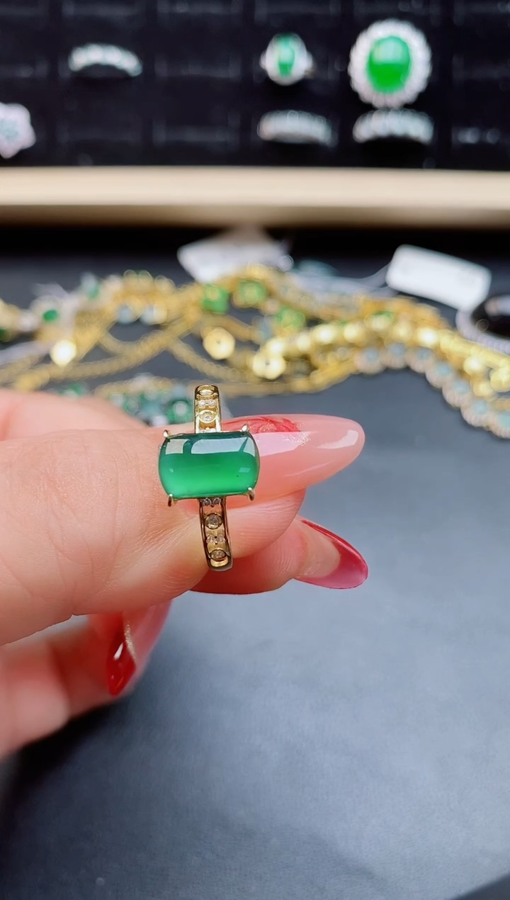 【闪购商品】翡翠戒指银S925镶嵌1212