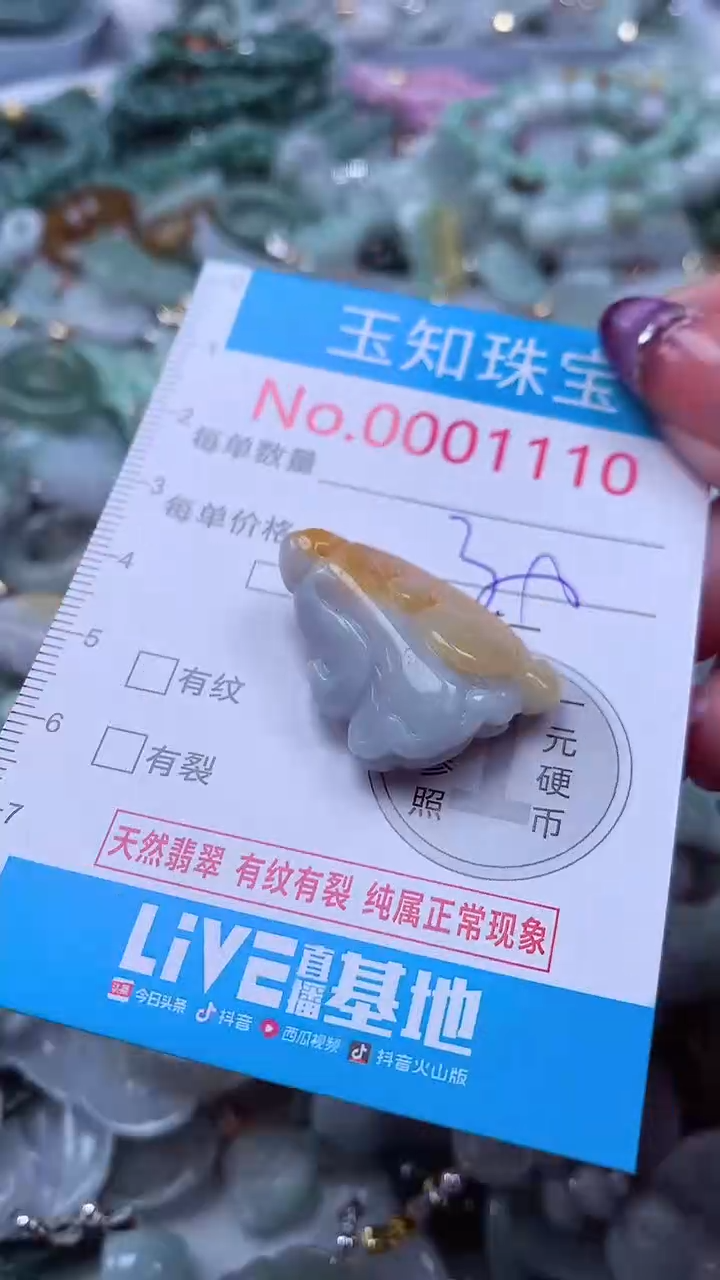 翡翠未镶嵌吊坠(不含链)1110