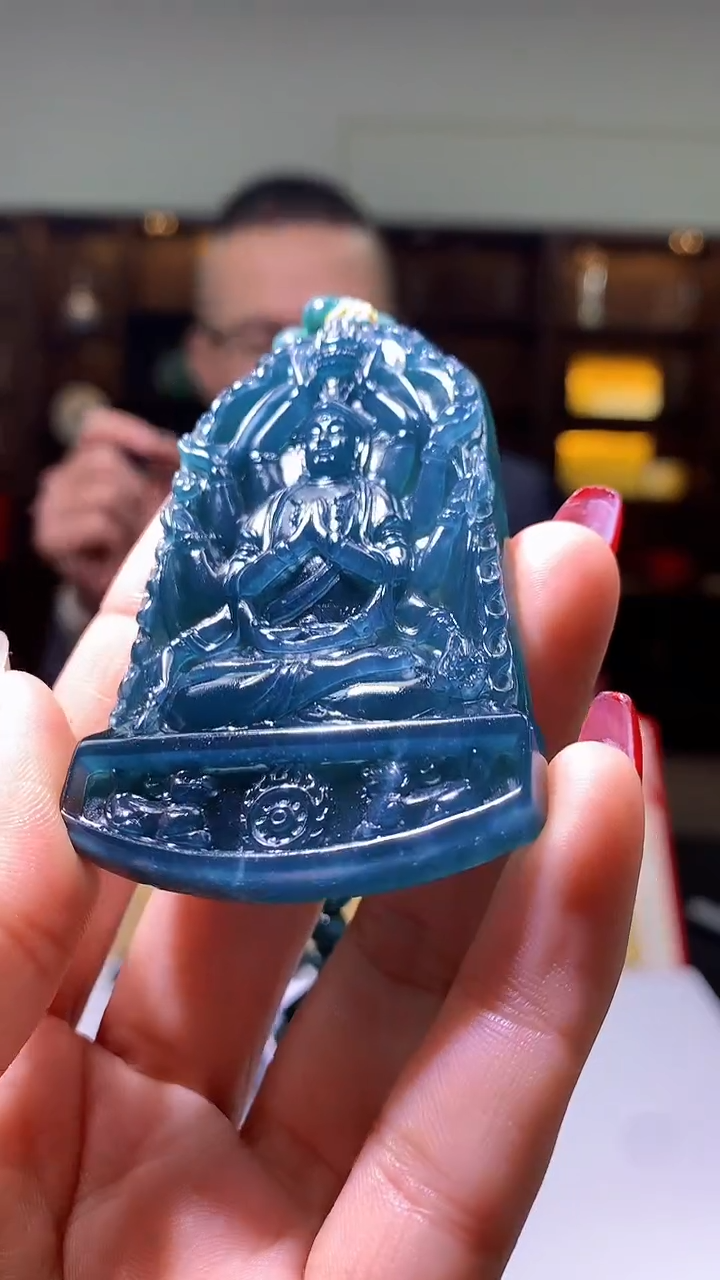 【闪购商品】定制翡翠未镶嵌1057hm-毛货挂件