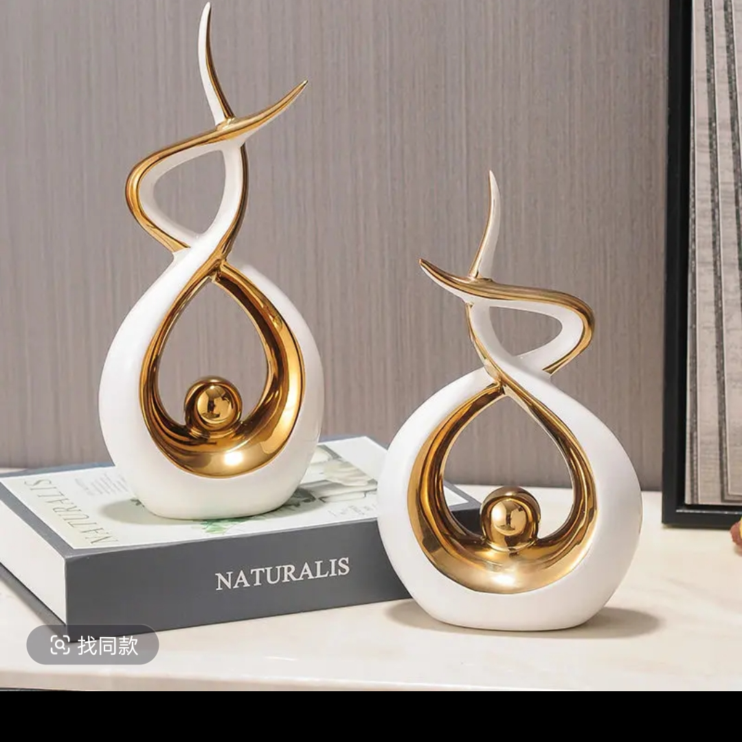 宏赫北欧轻奢现代简约孔绿晨歌简约创意茶几电视柜玄关摆件