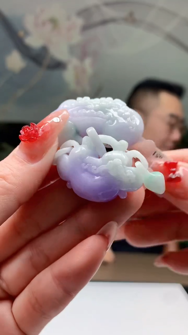 【闪购商品】定制翡翠未镶嵌1044ry-毛货挂件34