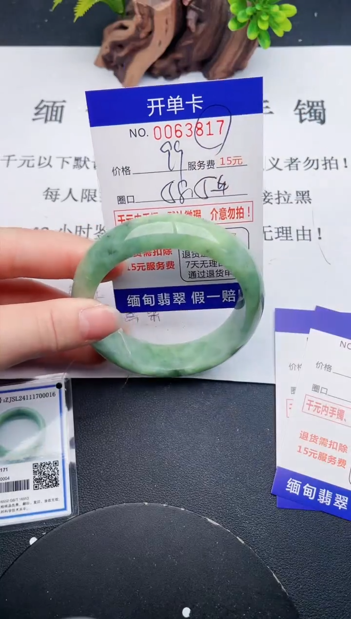 【闪购商品】翡翠手镯未镶嵌17天然翡翠A货
