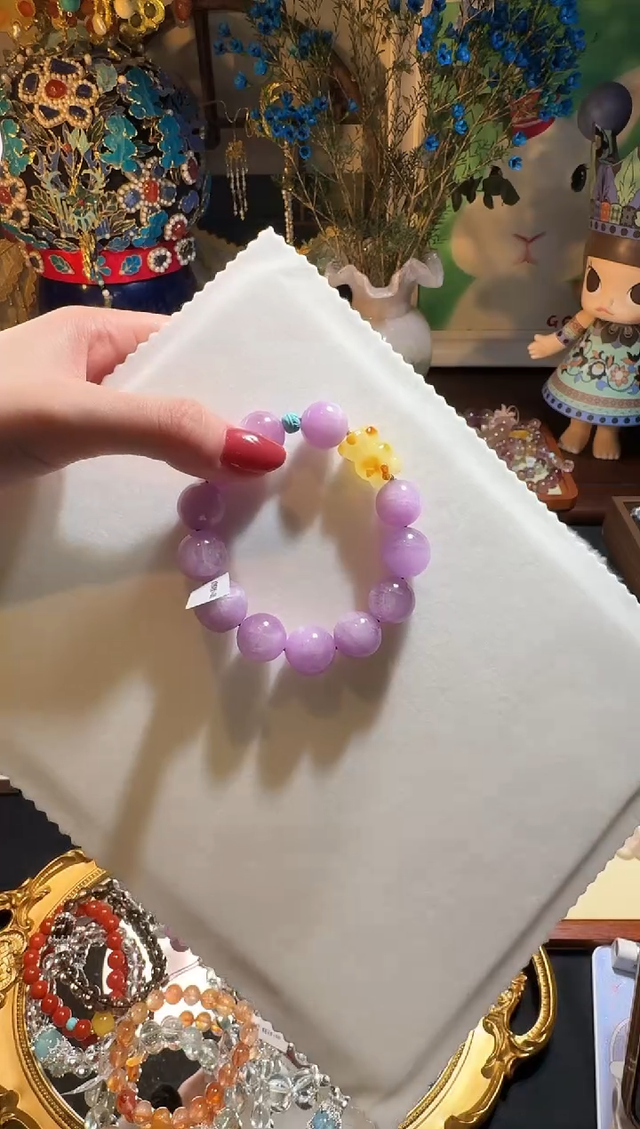【闪购商品】锂辉石手串未镶嵌紫锂辉手串