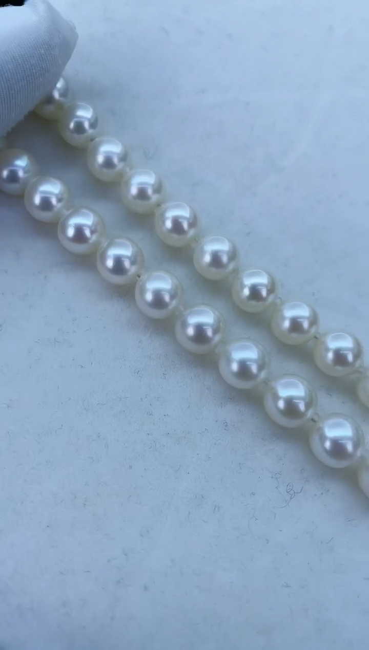 【闪购商品】海水珍珠颈饰银S925镶嵌79-6/7.5-8mm