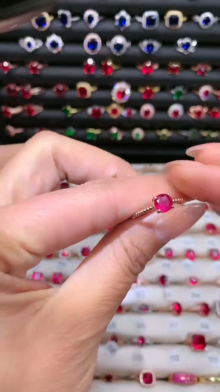 【闪购商品】红宝石戒指银S925镶嵌6