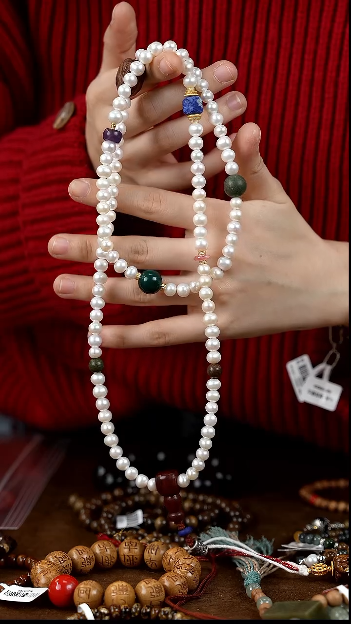 项链未镶嵌淡水珍珠珍珠念珠/知否/