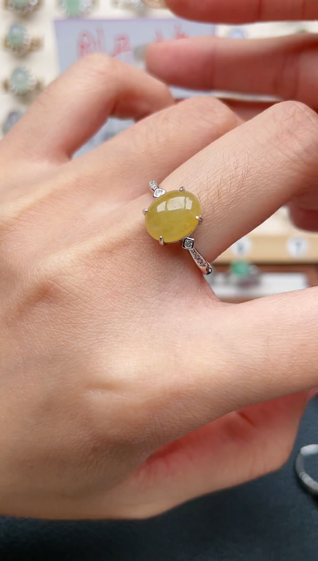 【闪购商品】翡翠戒指银S925镶嵌1111