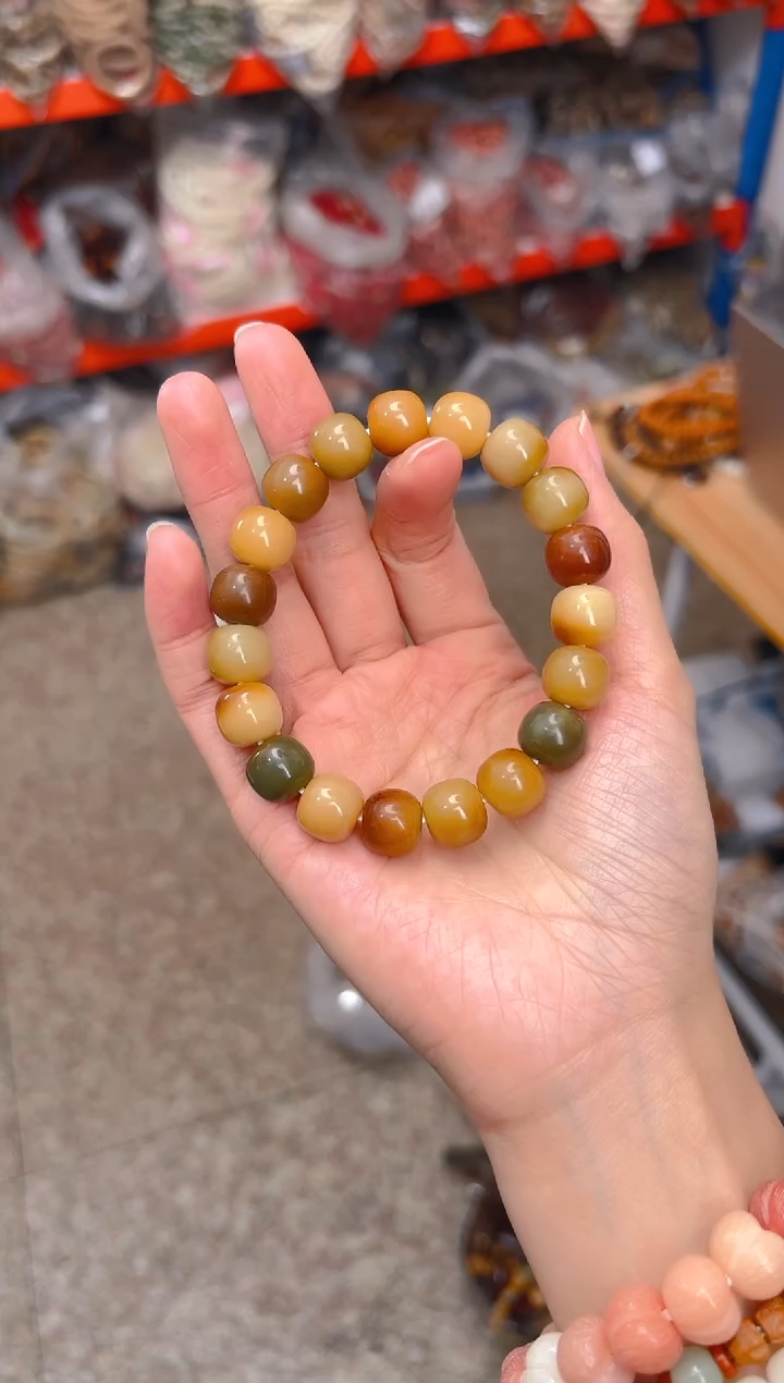 吊坠菩提根/象牙果浓郁多宝桶珠单圈