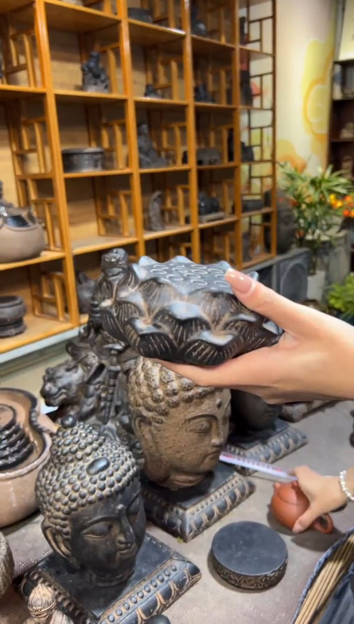 陶土莲蓬实心底座