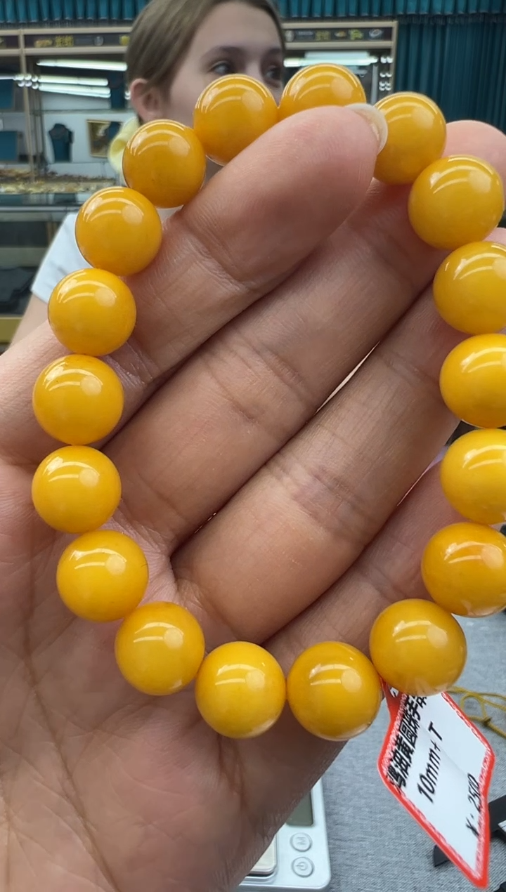 未镶嵌琥珀手链秒拍号假一罚十